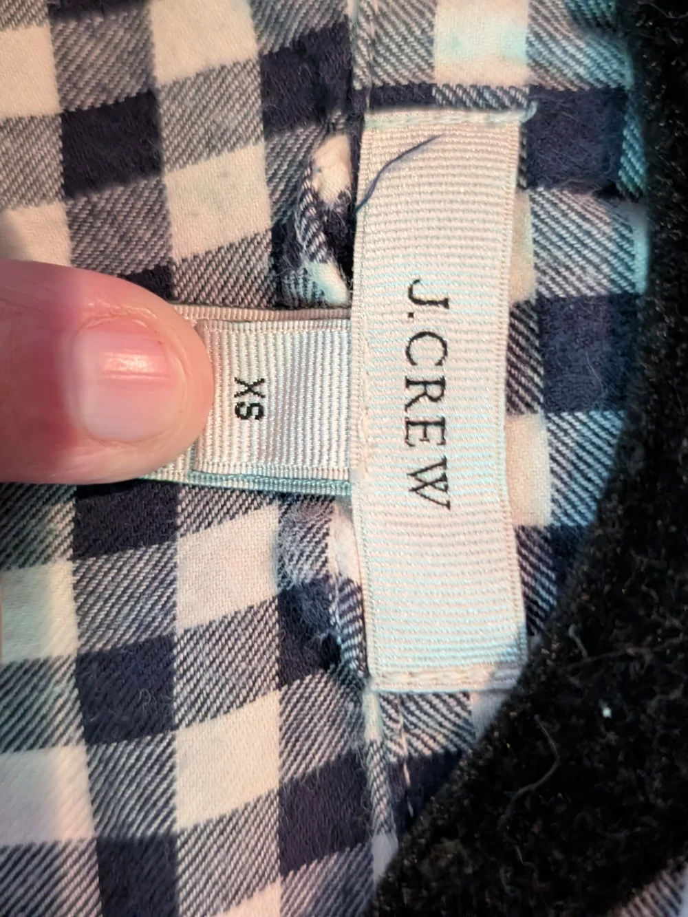 J. Crew Blue and White Gingham Pajama Set- Sz XS